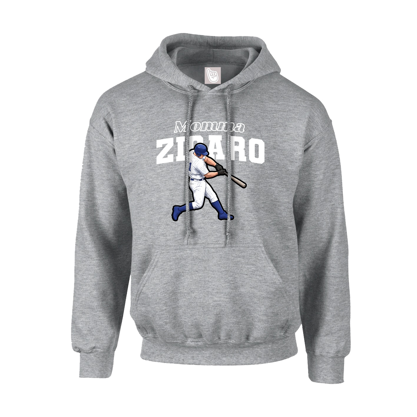 Youth Hoodie — Mothers Day Block in Grey