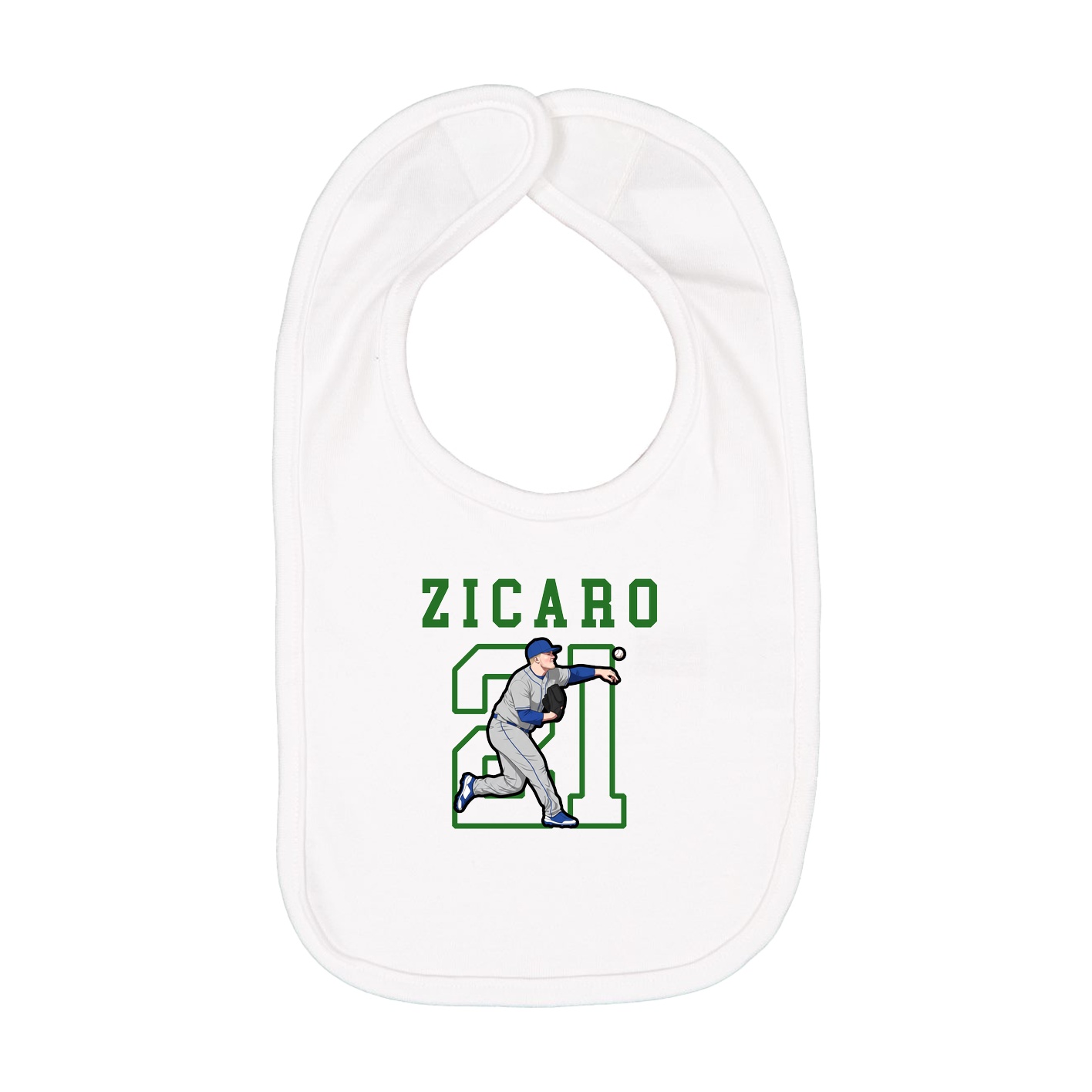 Infant Bib — Shirsey in White