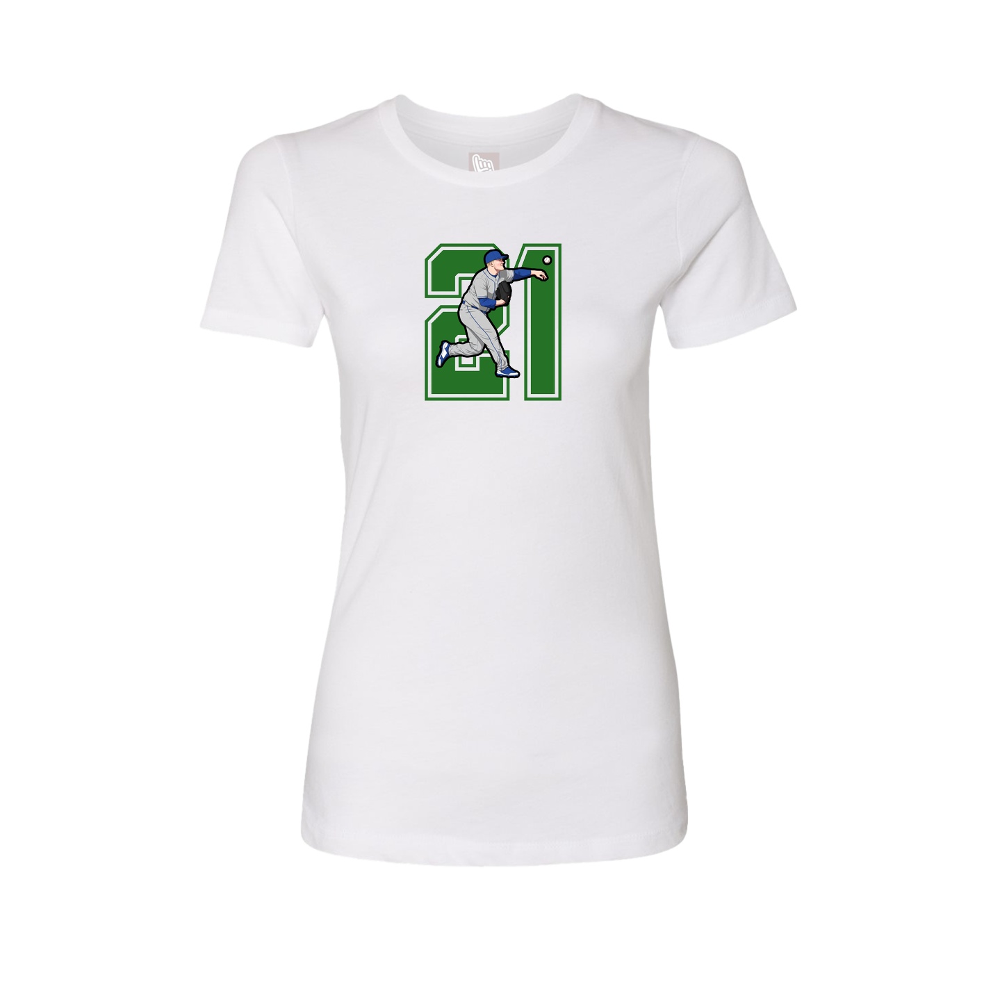 Womens Tee — Number in White