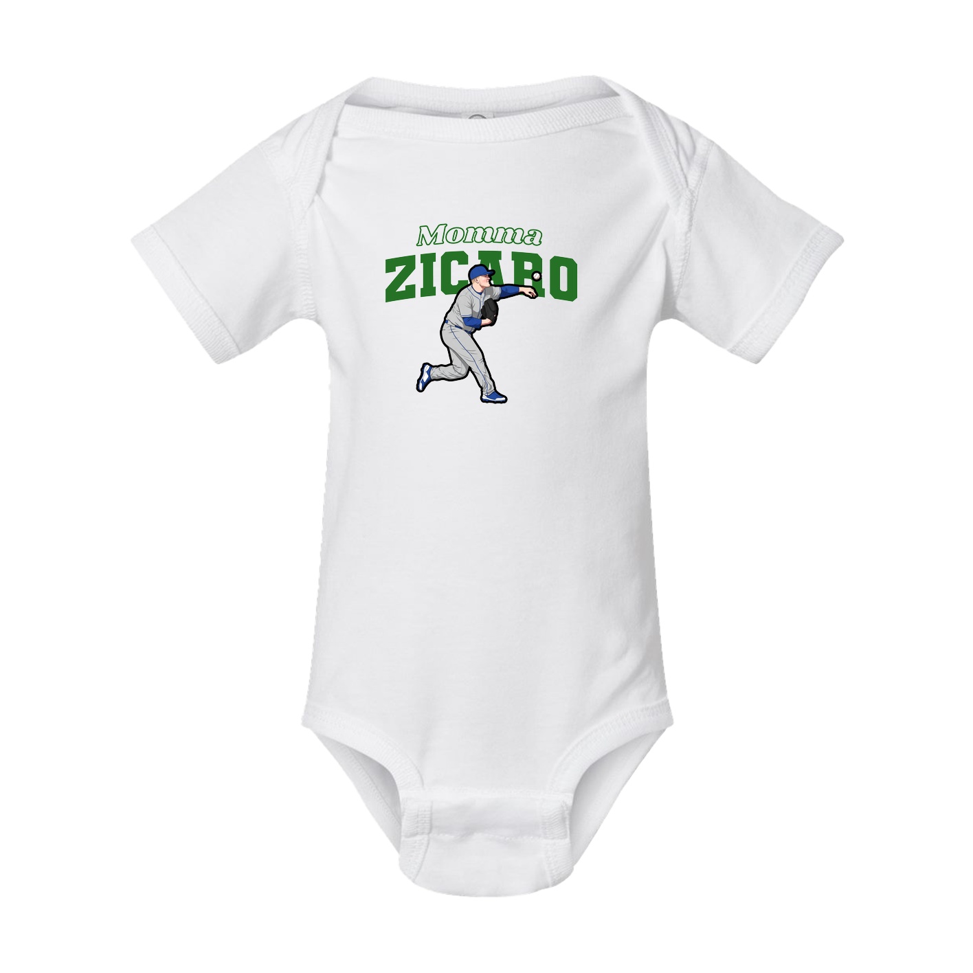 Baby Onesie — Mothers Day Block in White