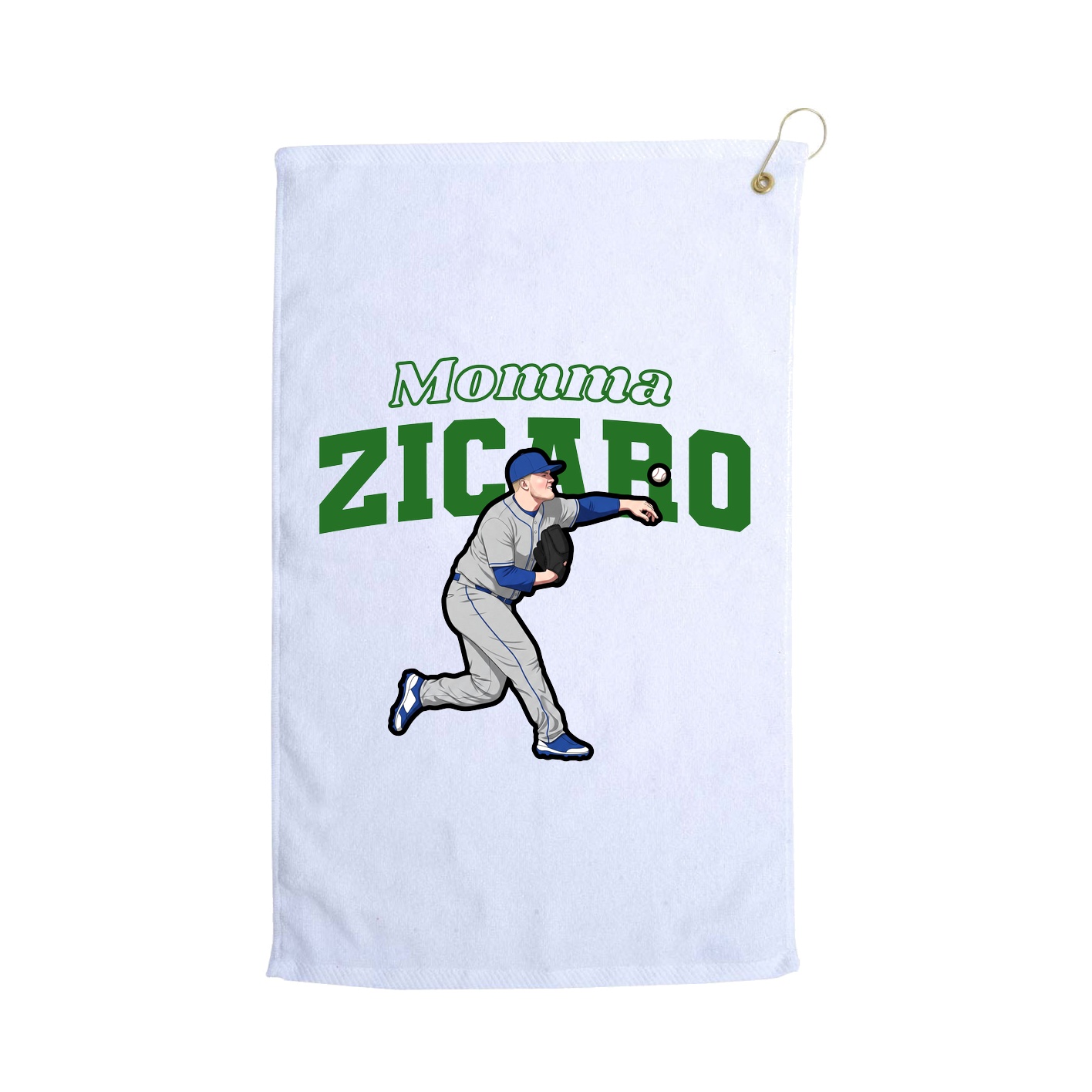 Golf Towel — Mothers Day Block in White