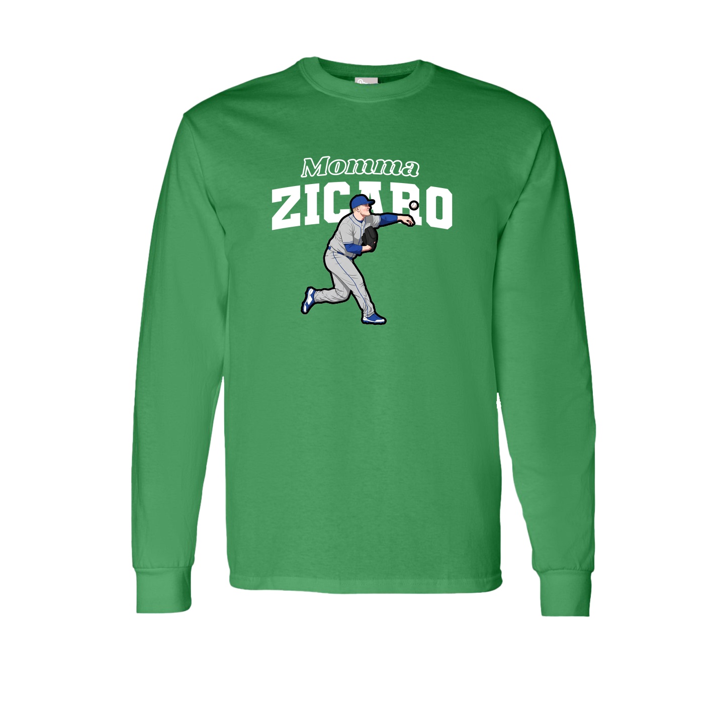 Long Sleeve Tee — Mothers Day Block in Green