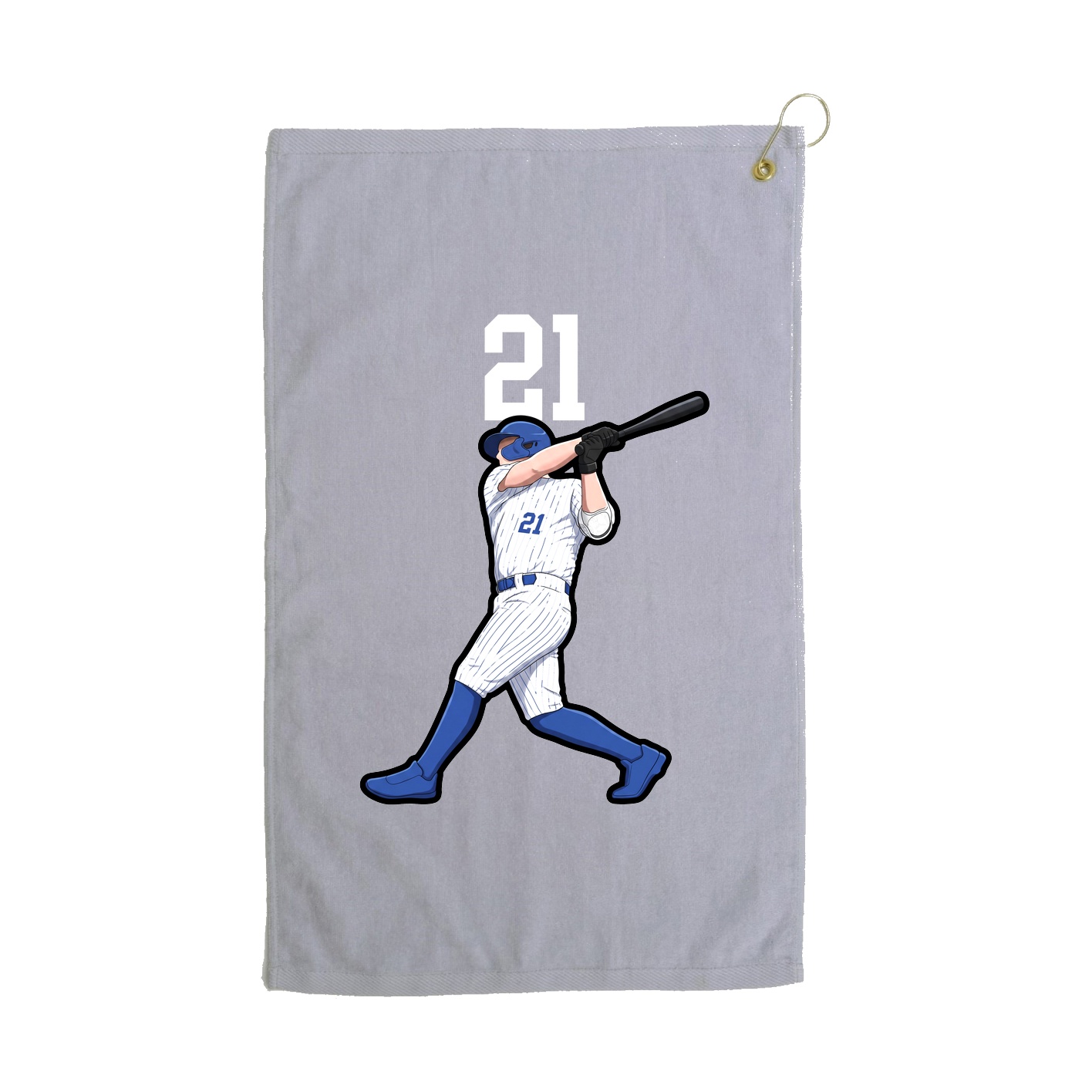 Golf Towel — Number Top in Grey