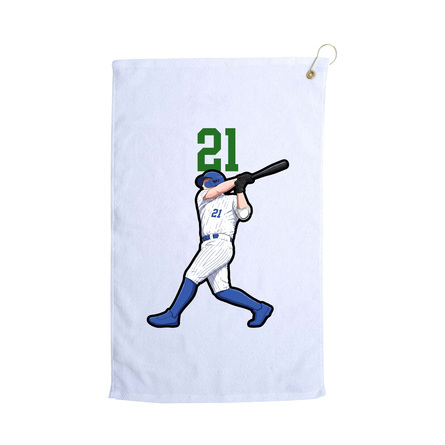 Golf Towel — Number Top in White