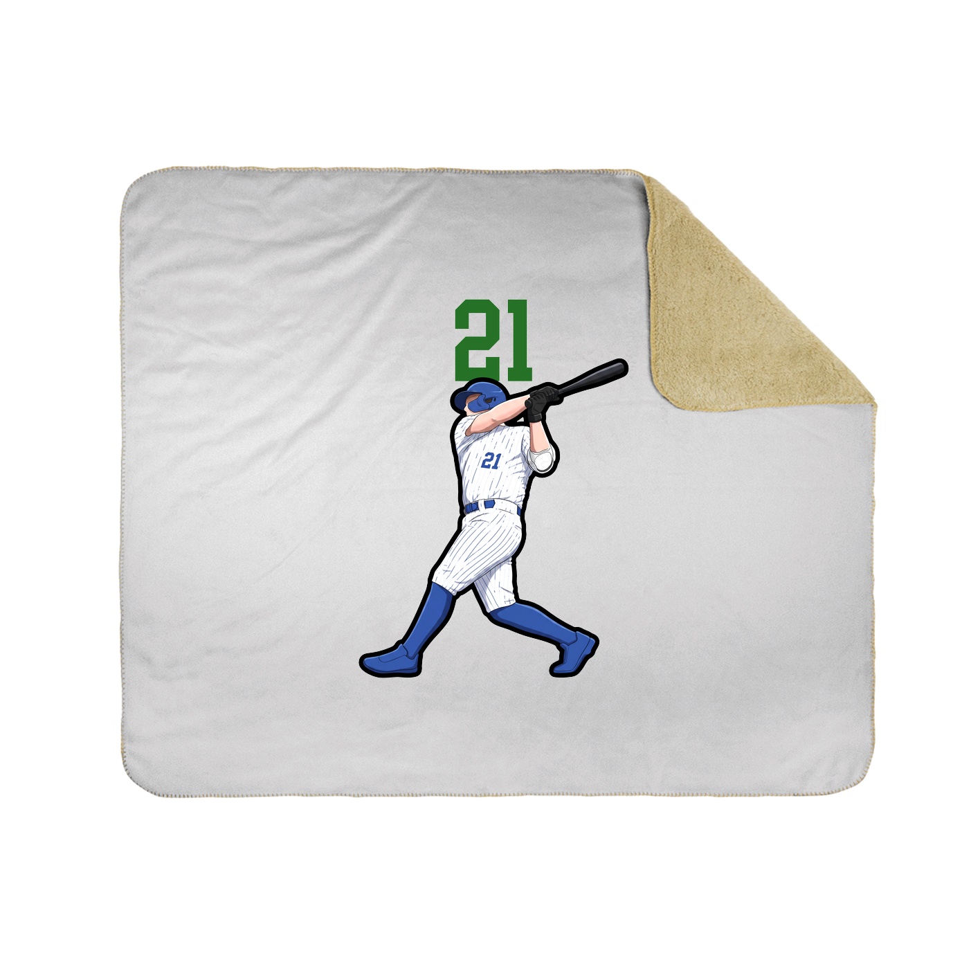 Throw Blanket — Number Top in White