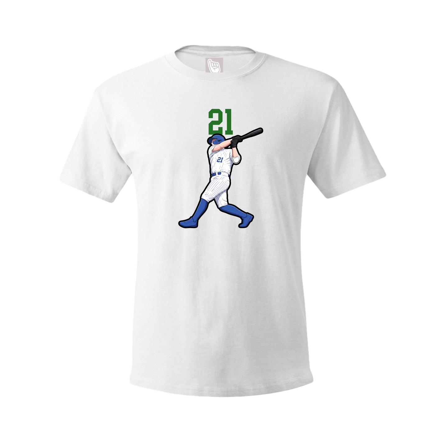 Youth Tee — Number Top in White