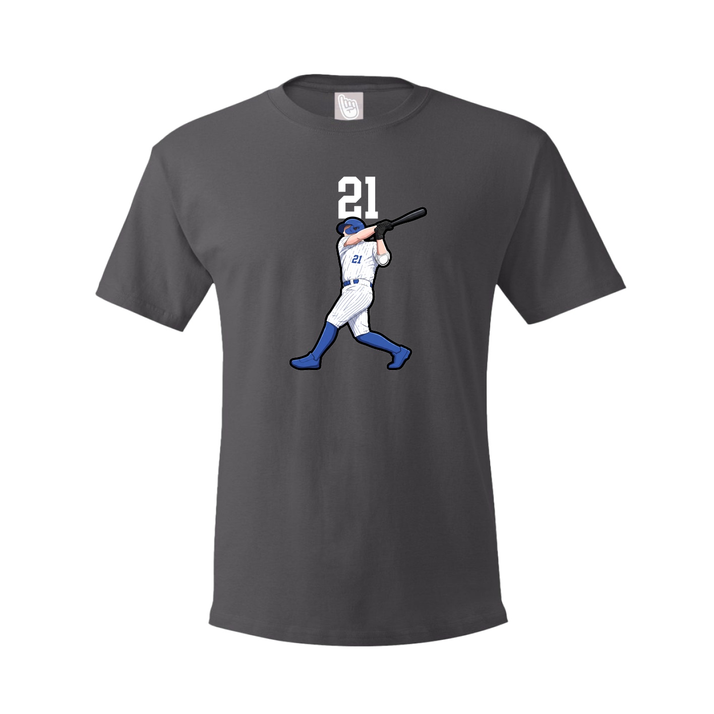 Youth Tee — Number Top in Grey