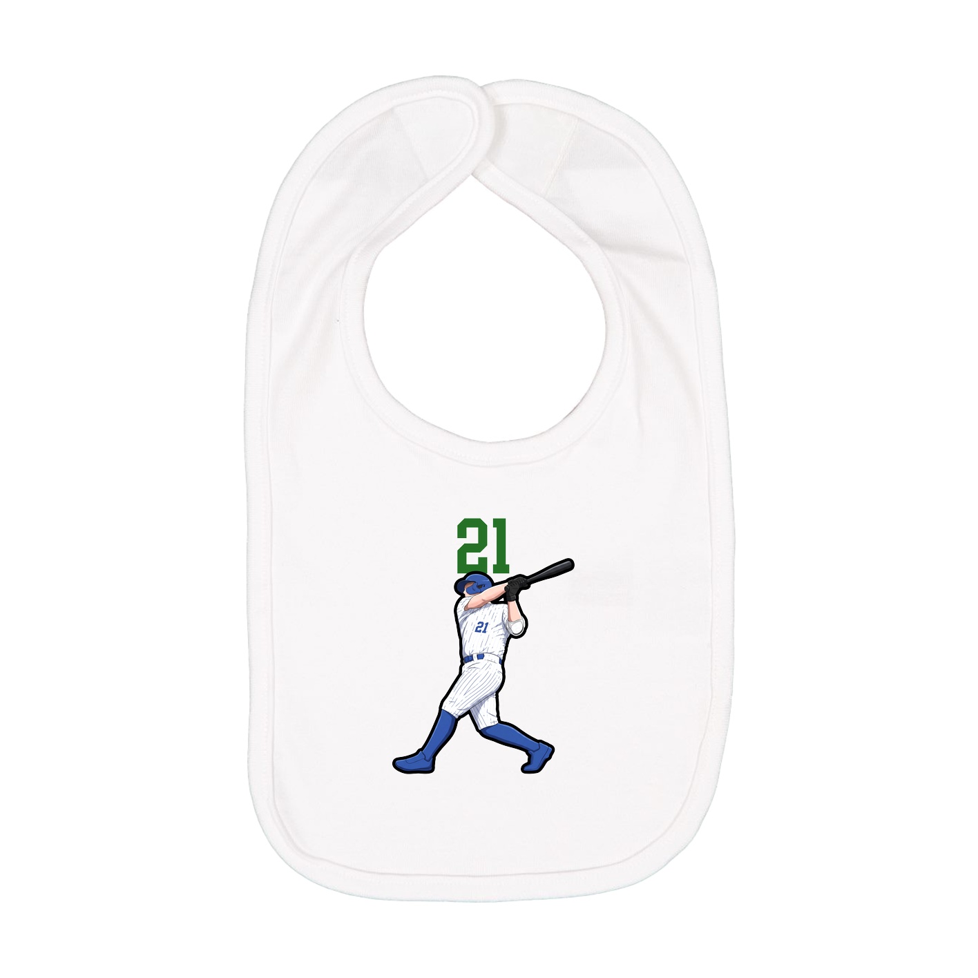 Infant Bib — Number Top in White