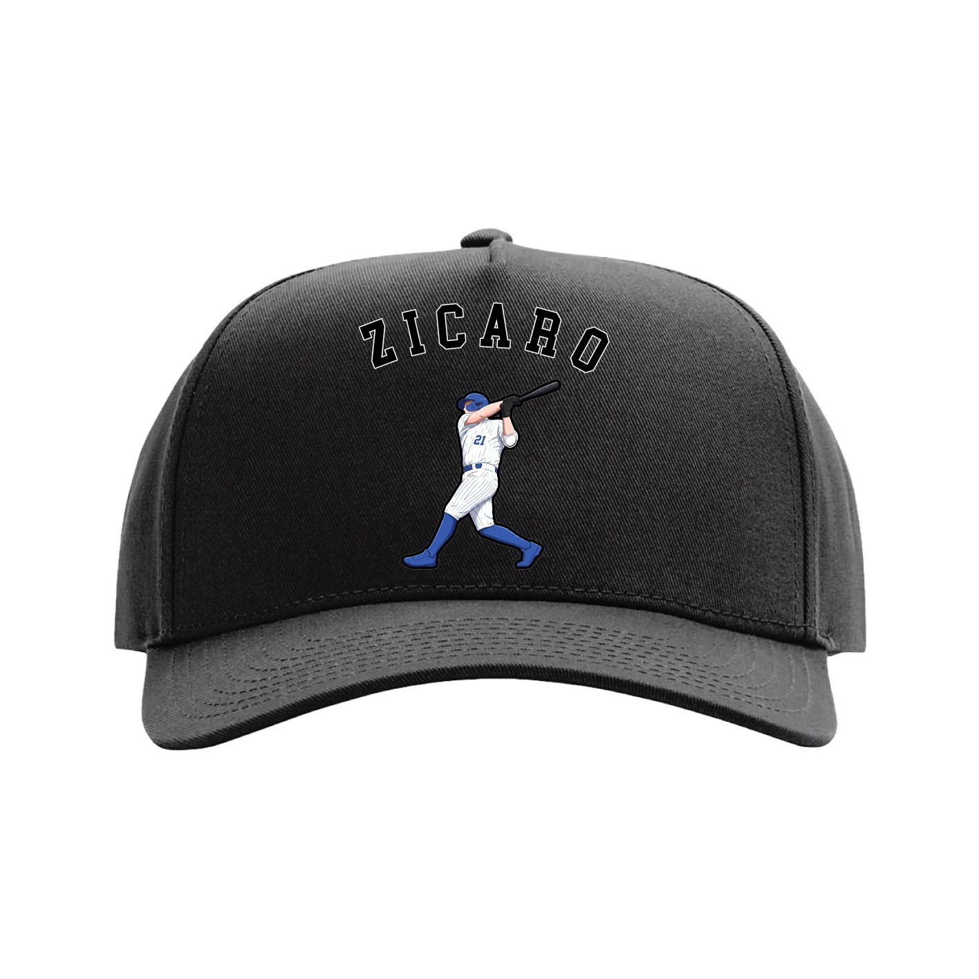 Full Fabric Five-Panel Champ Cap — Shirsey Arch in Black