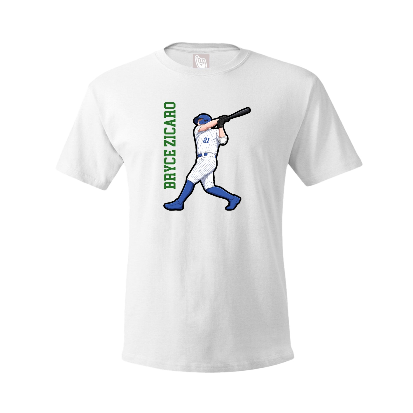 Youth Tee — Name Vertical in White