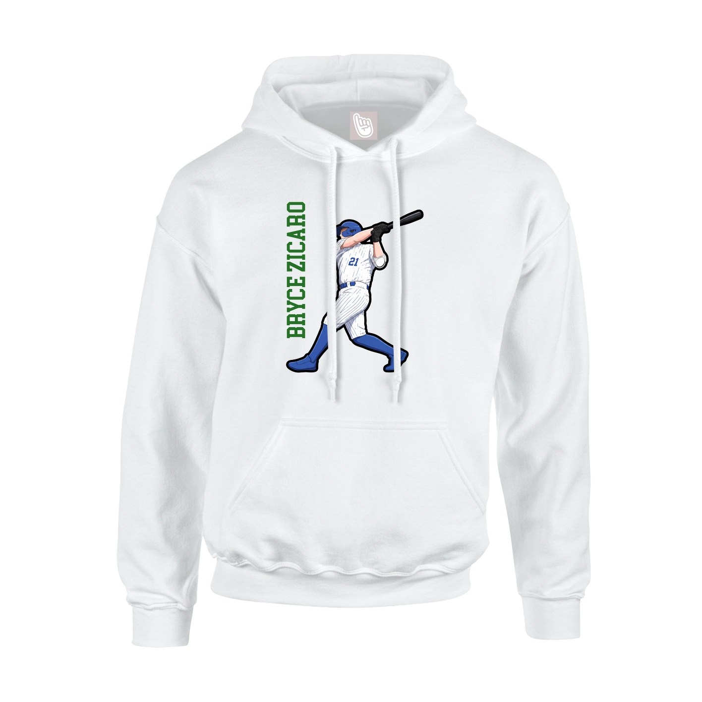 Hoodie — Name Vertical in White