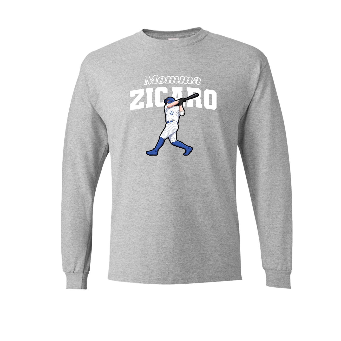 Long Sleeve Tee — Mothers Day Block in Grey