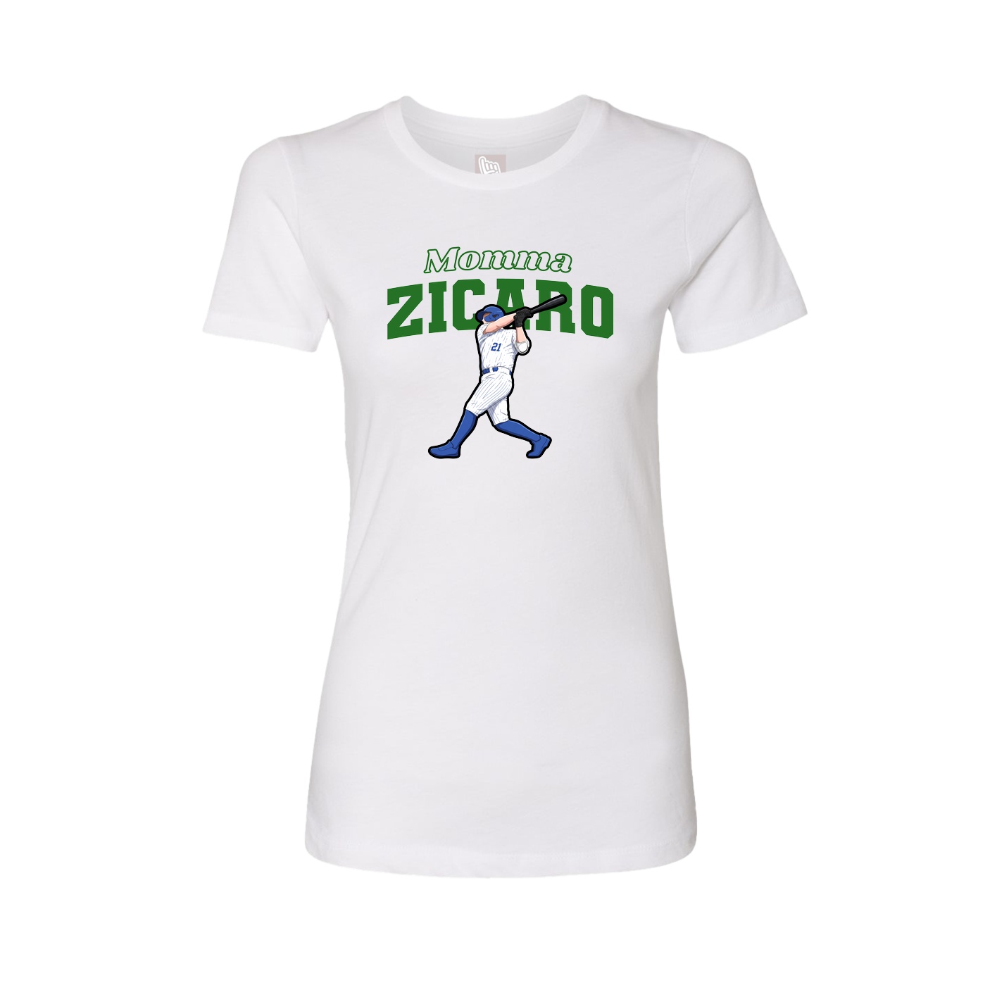 Womens Tee — Mothers Day Block in White