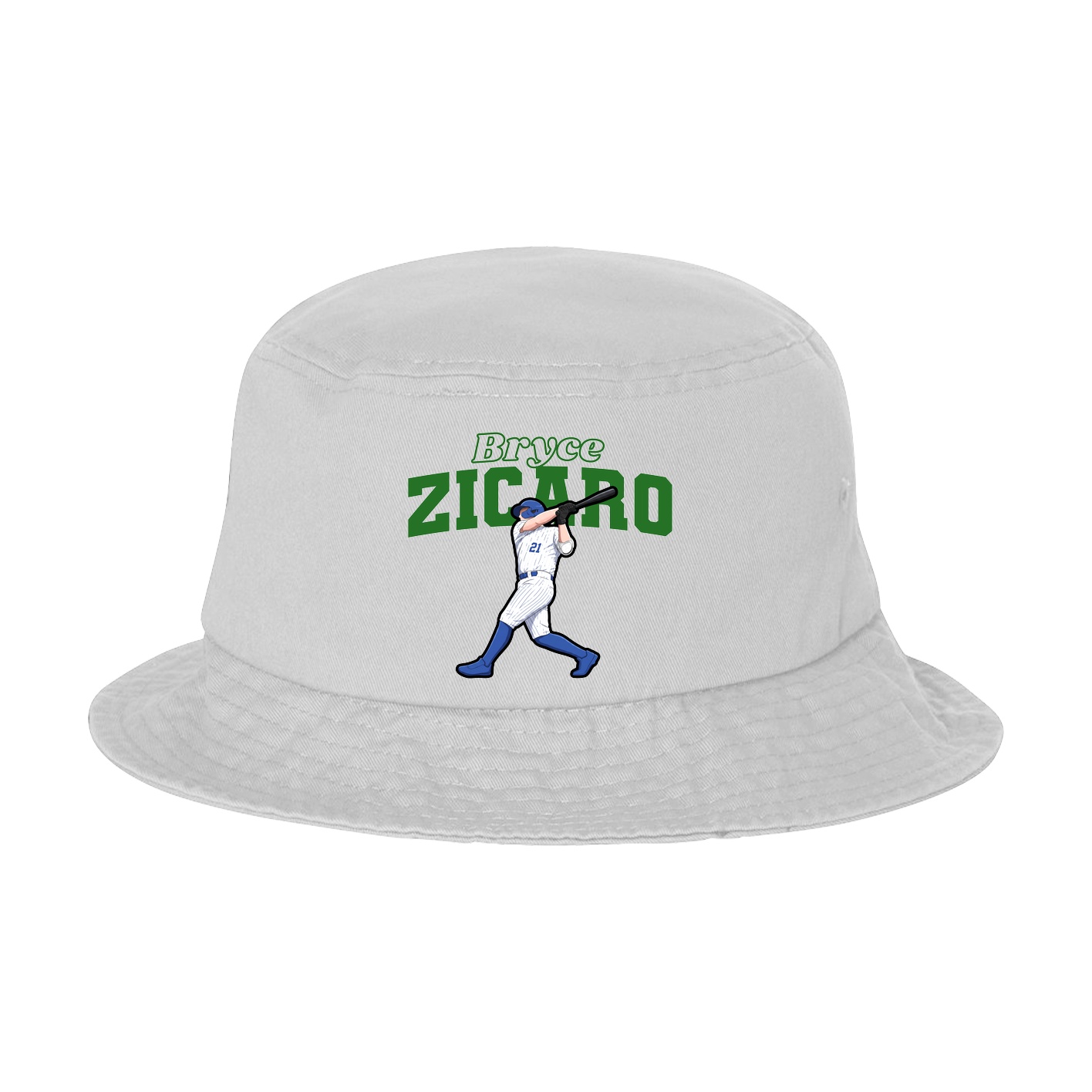 Bucket Cap — Name Arch in White