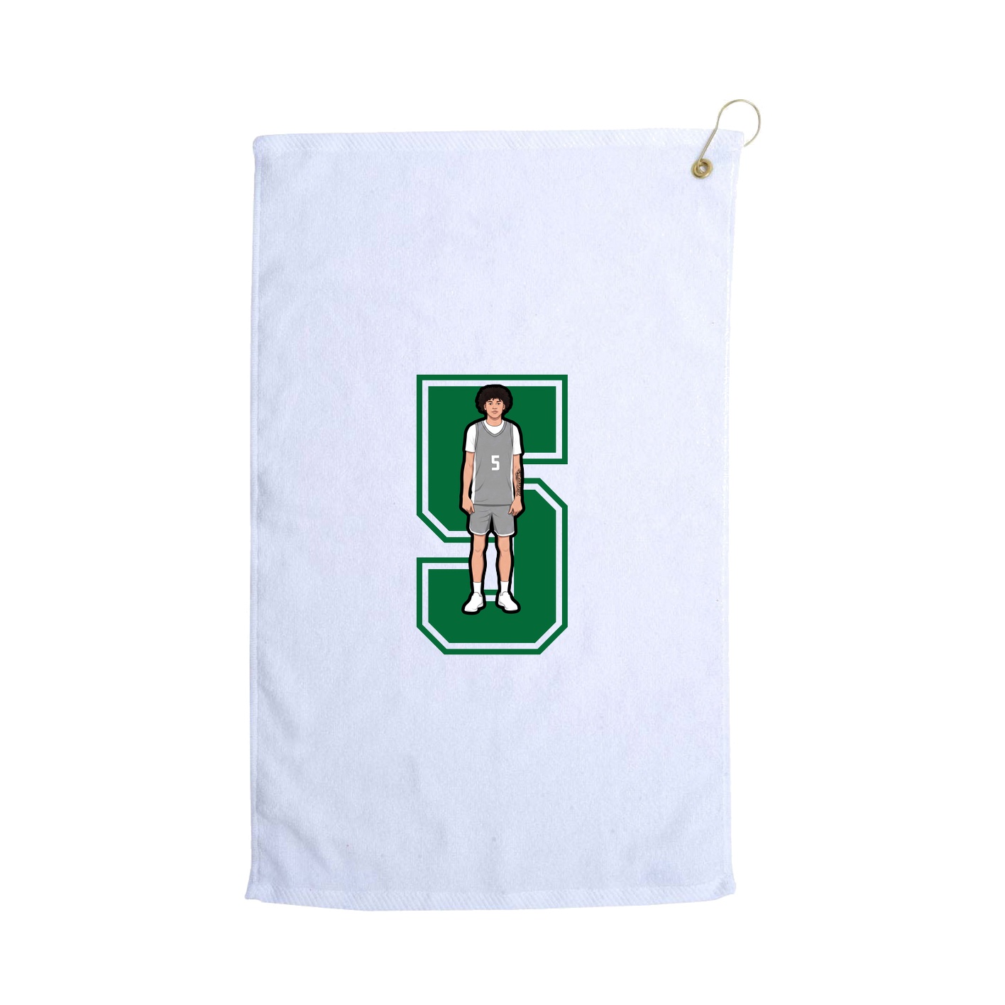 Golf Towel — Number in White