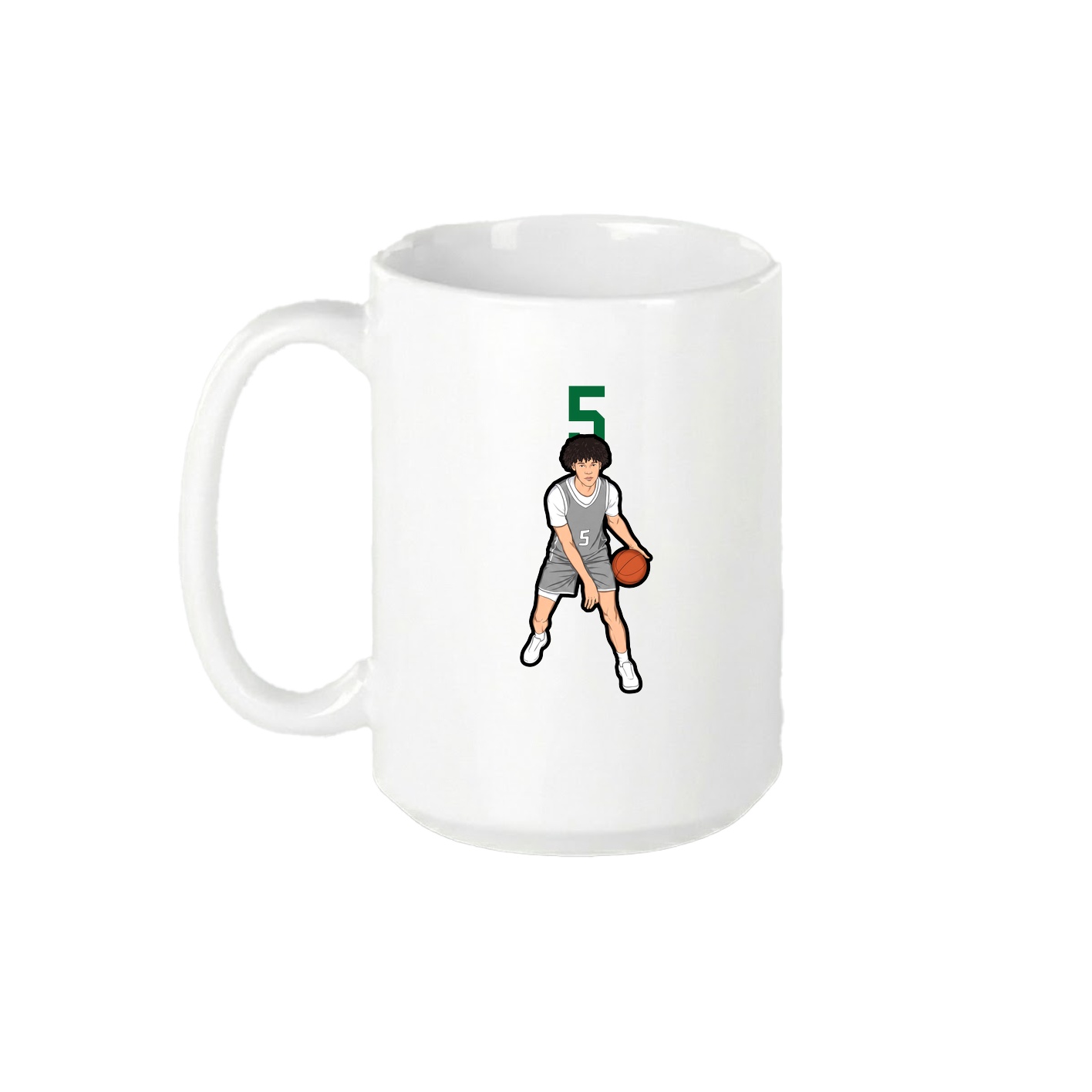 15oz Coffee Mug — Number Top in White