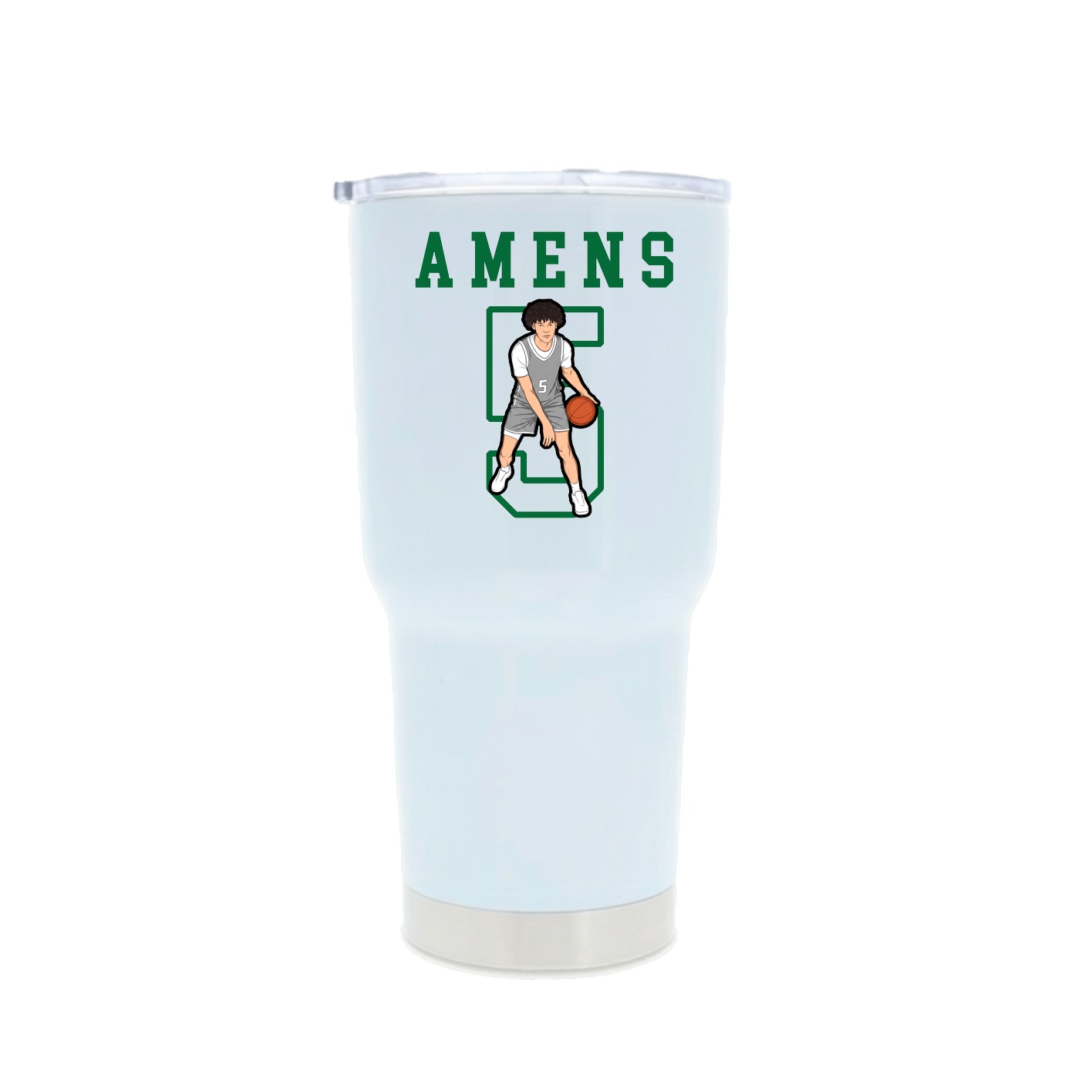 30oz Stainless Steel Tumbler — Shirsey in White