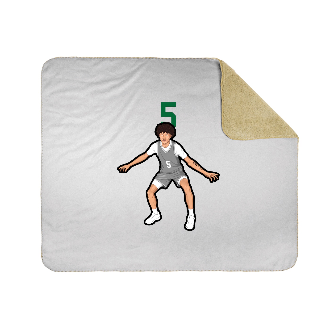 Throw Blanket — Number Top in White