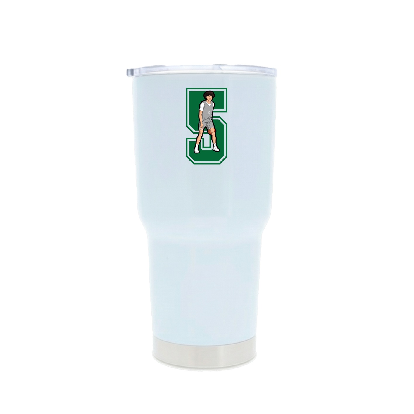 30oz Stainless Steel Tumbler — Number in White