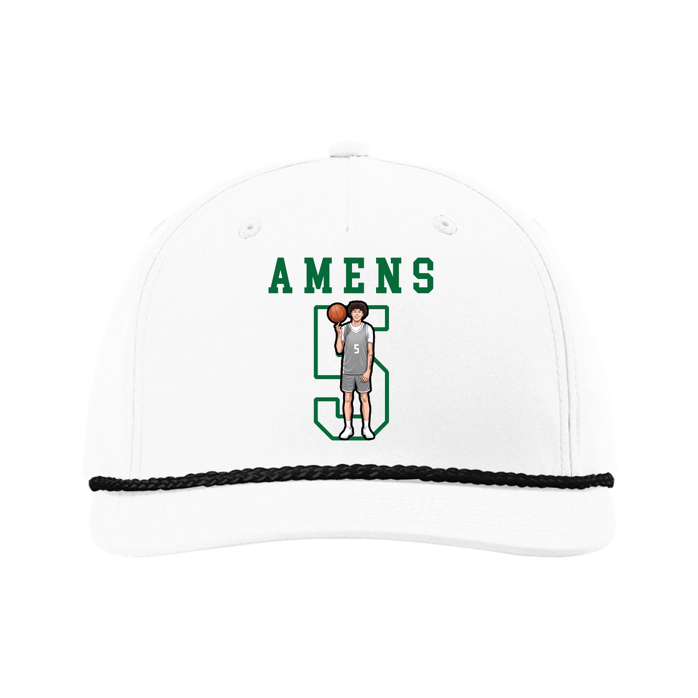 Five-Panel Classic Rope Cap — Shirsey in White