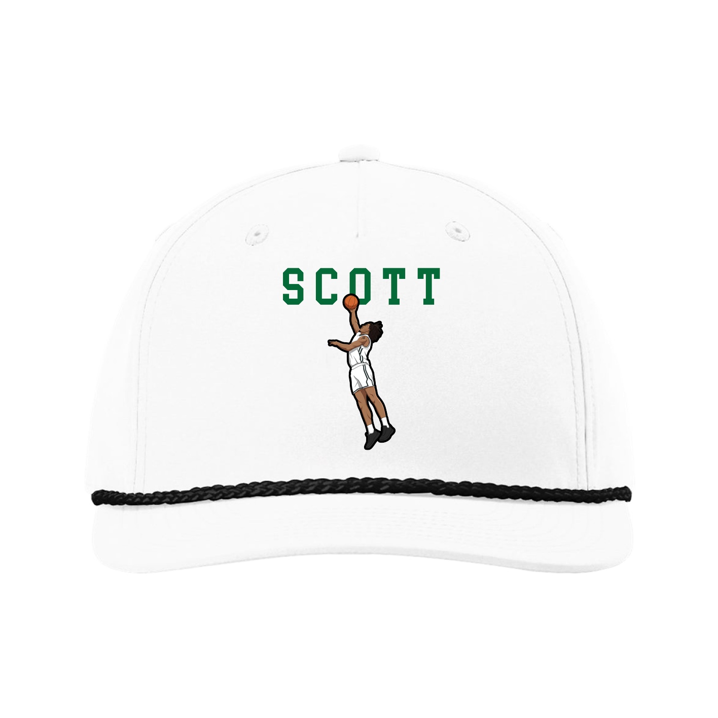 Five-Panel Classic Rope Cap — Shirsey in White