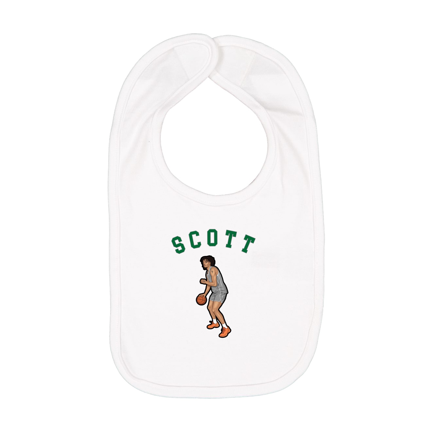 Infant Bib — Shirsey Arch in White