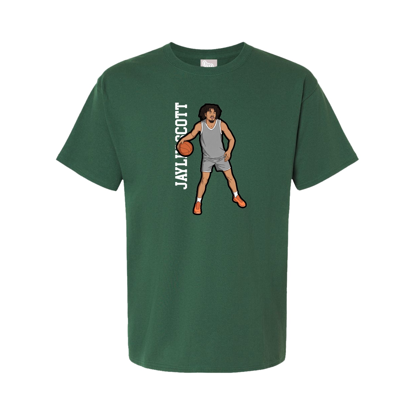 Tee — Name Vertical in Green