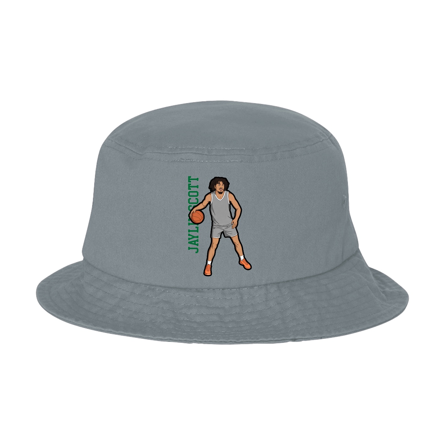 Bucket Cap — Name Vertical in Grey