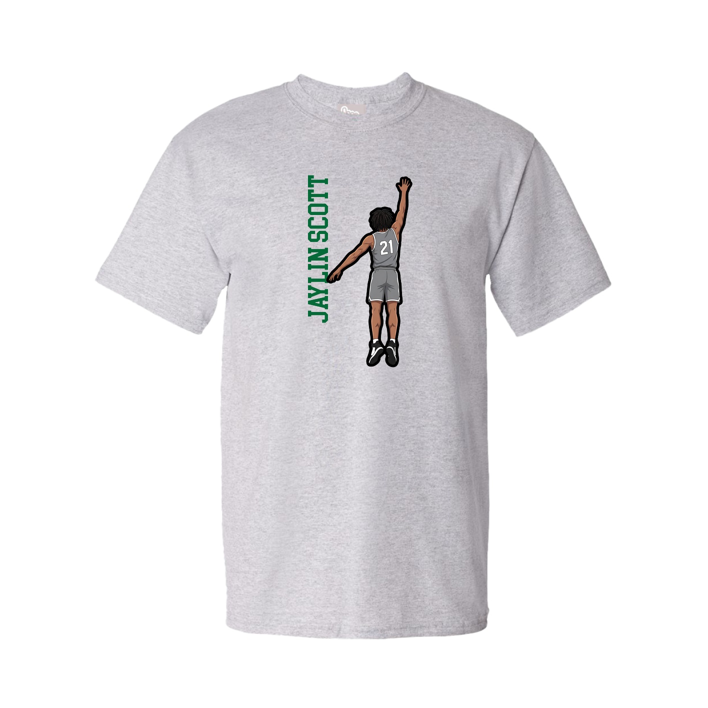 Tee — Name Vertical in Grey