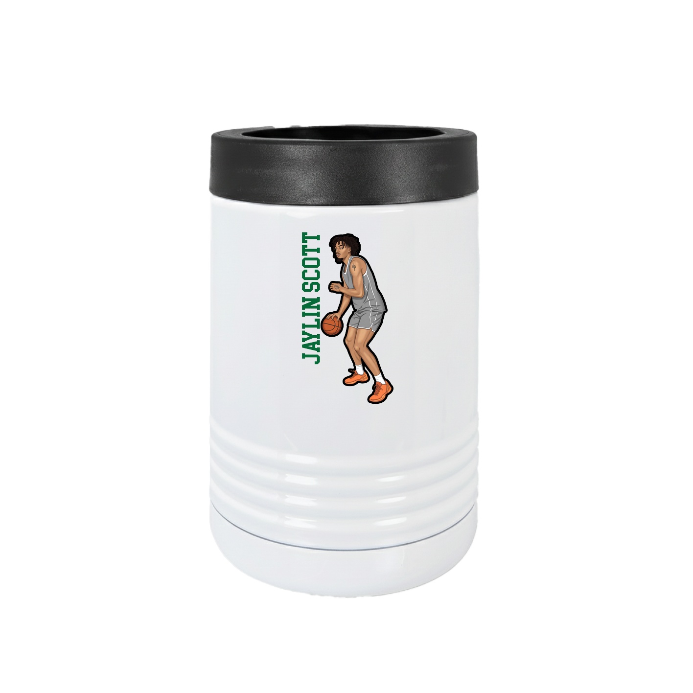 Beverage Holder — Name Vertical in White