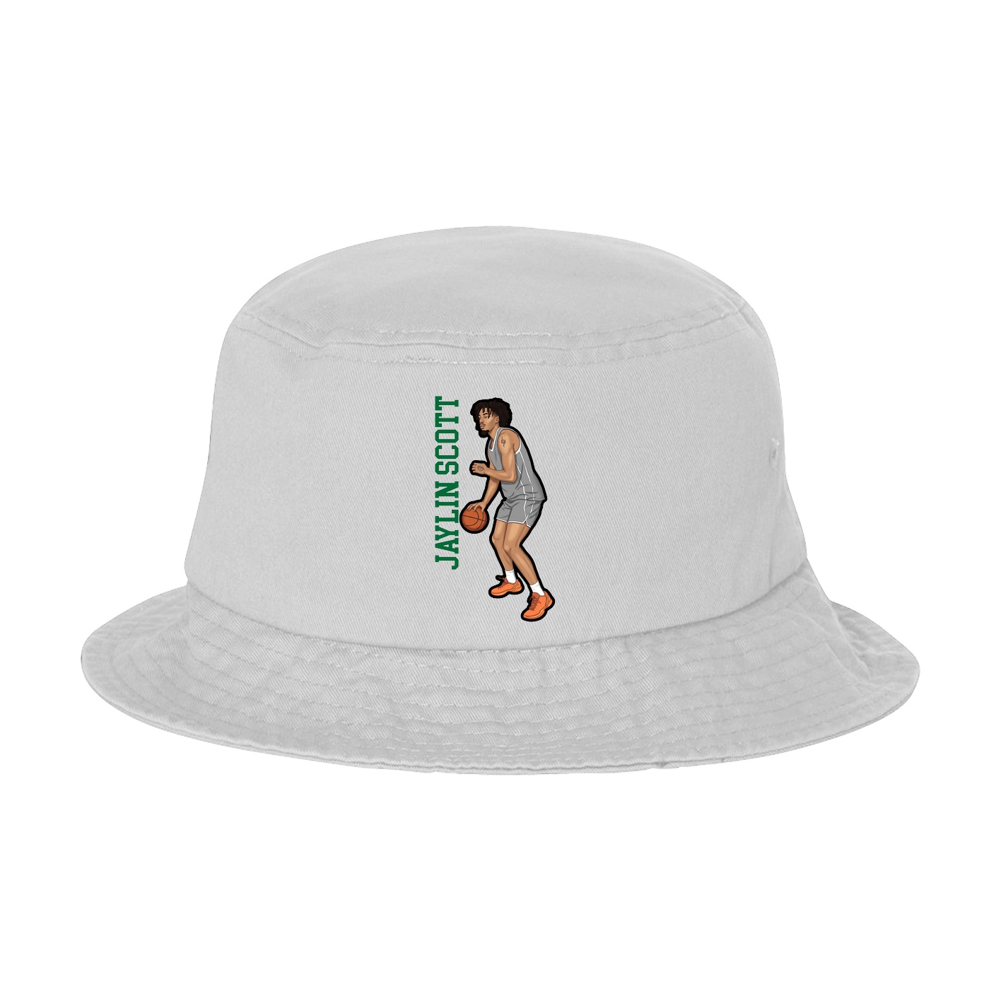 Bucket Cap — Name Vertical in White