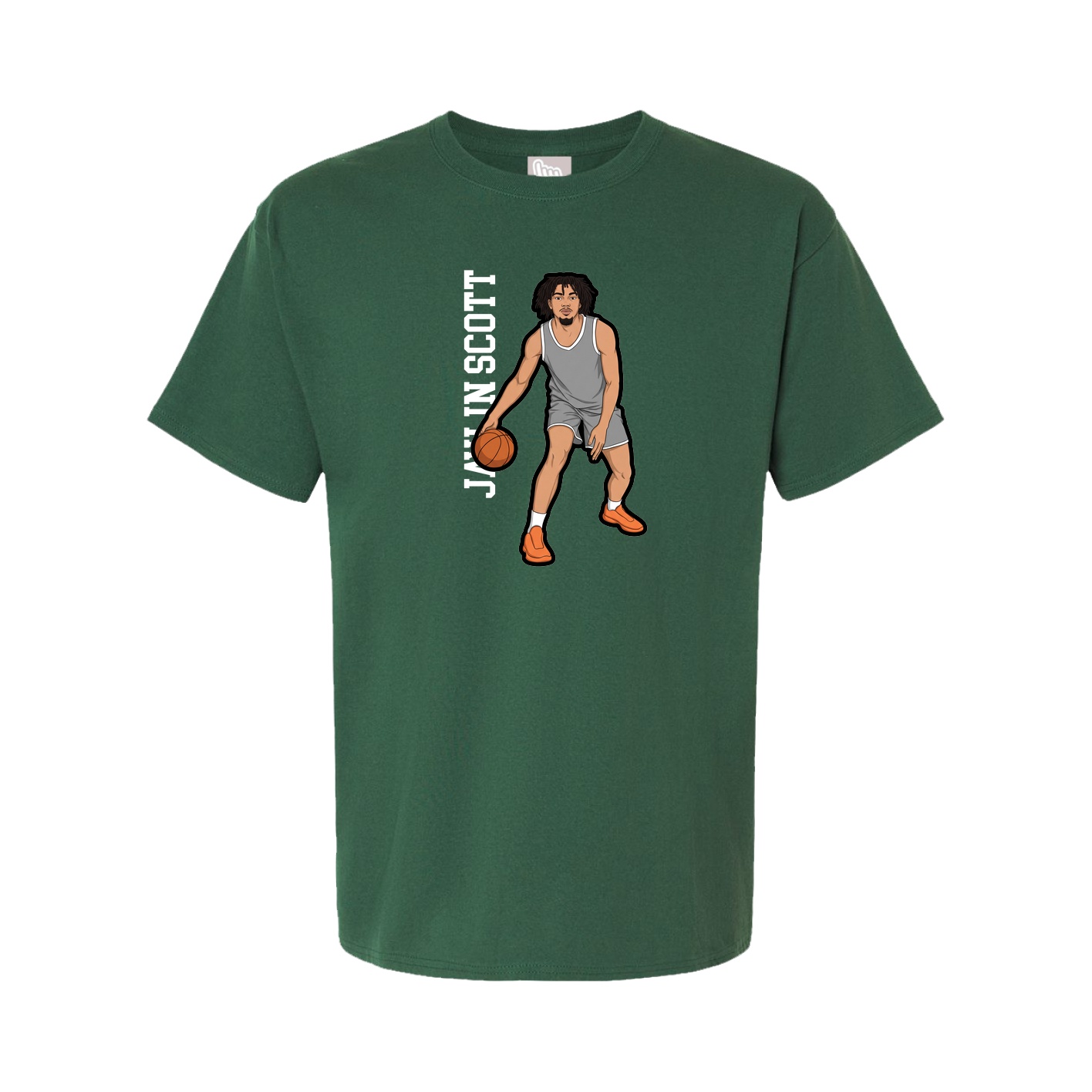 Youth Tee — Name Vertical in Green