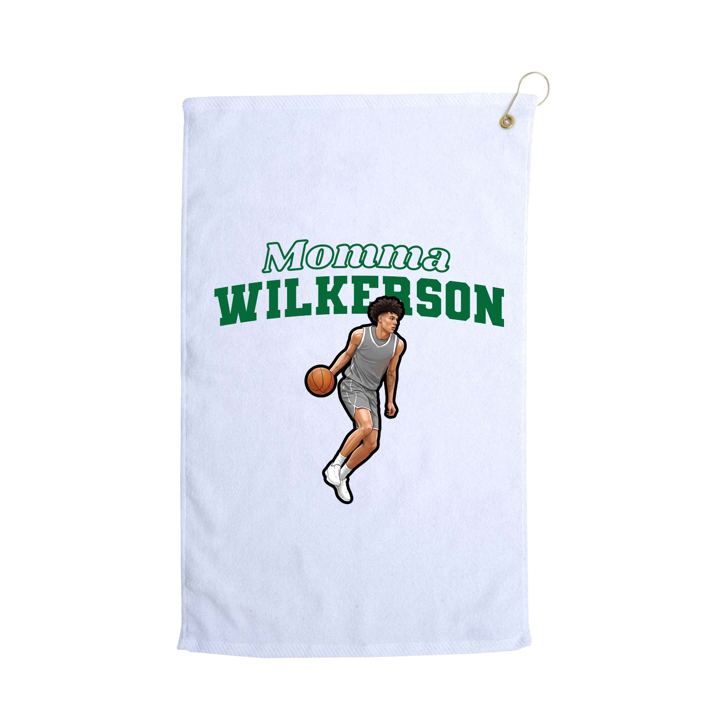 Golf Towel — Mothers Day Block in White