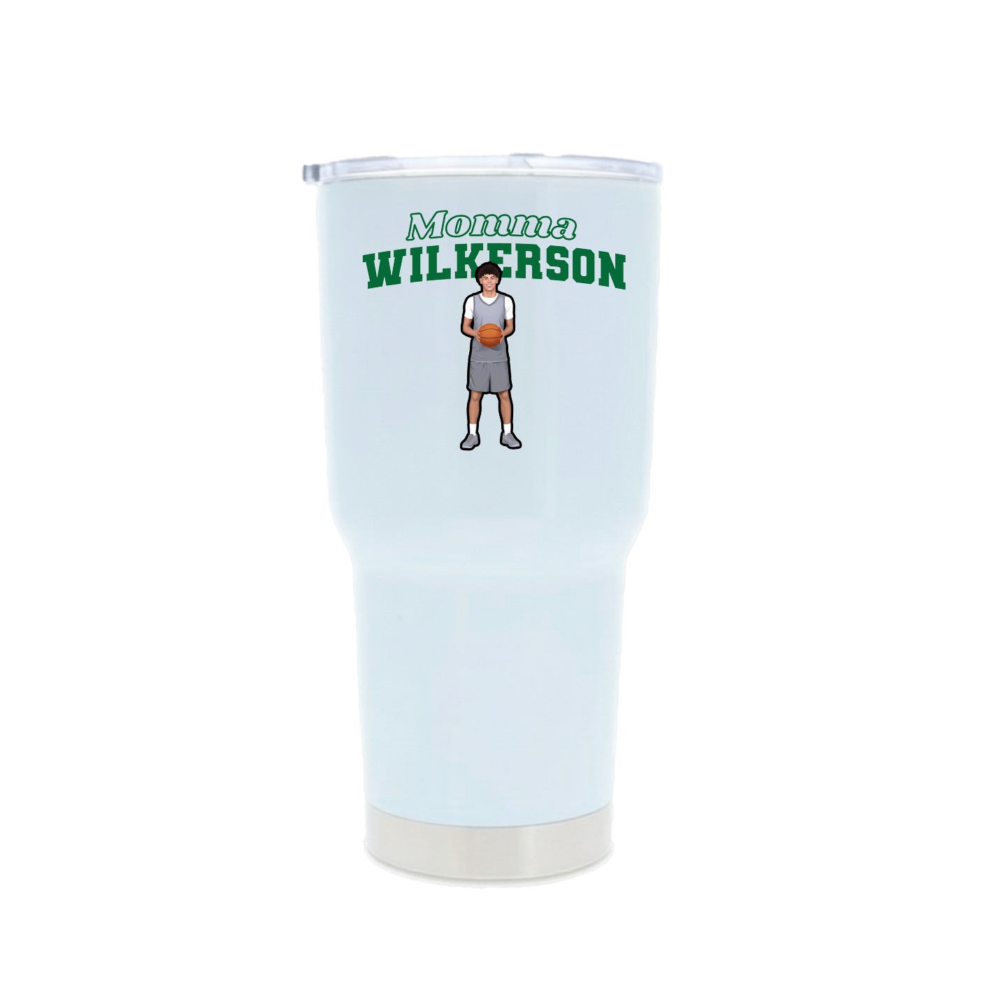 30oz Stainless Steel Tumbler — Mothers Day Block in White
