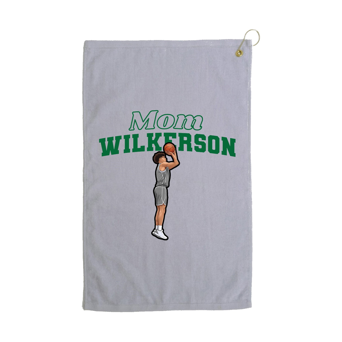 Golf Towel — Mothers Day Block in Grey