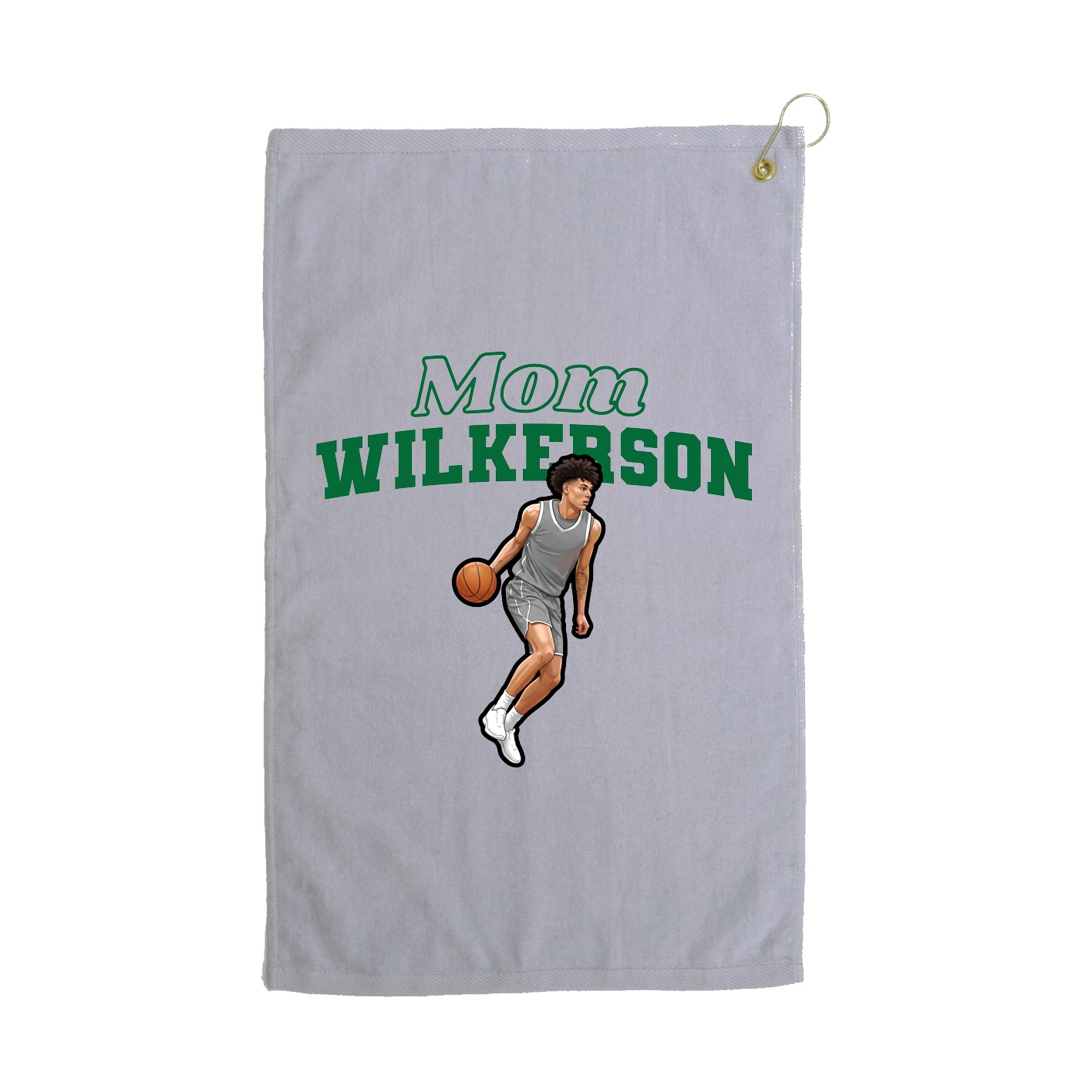Golf Towel — Mothers Day Block in Grey