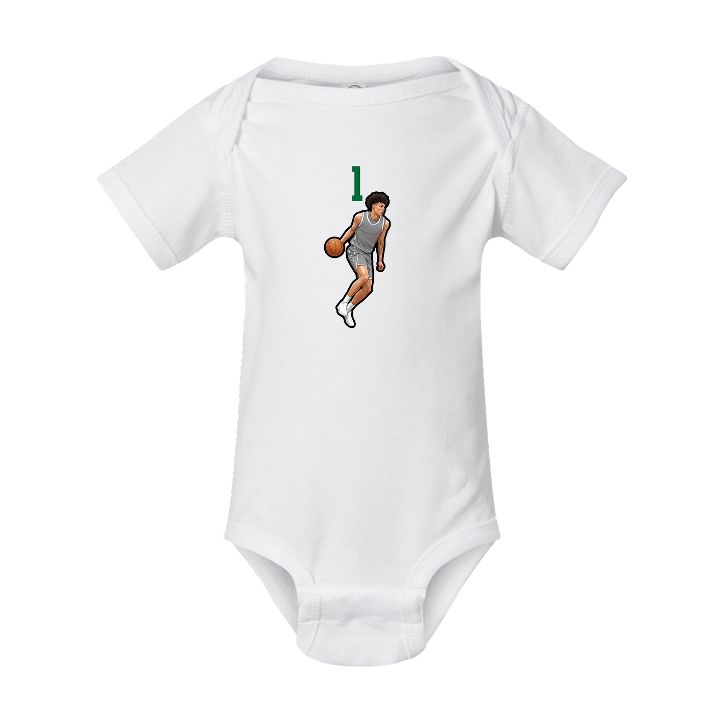 Baby Onesie — Number Top in White