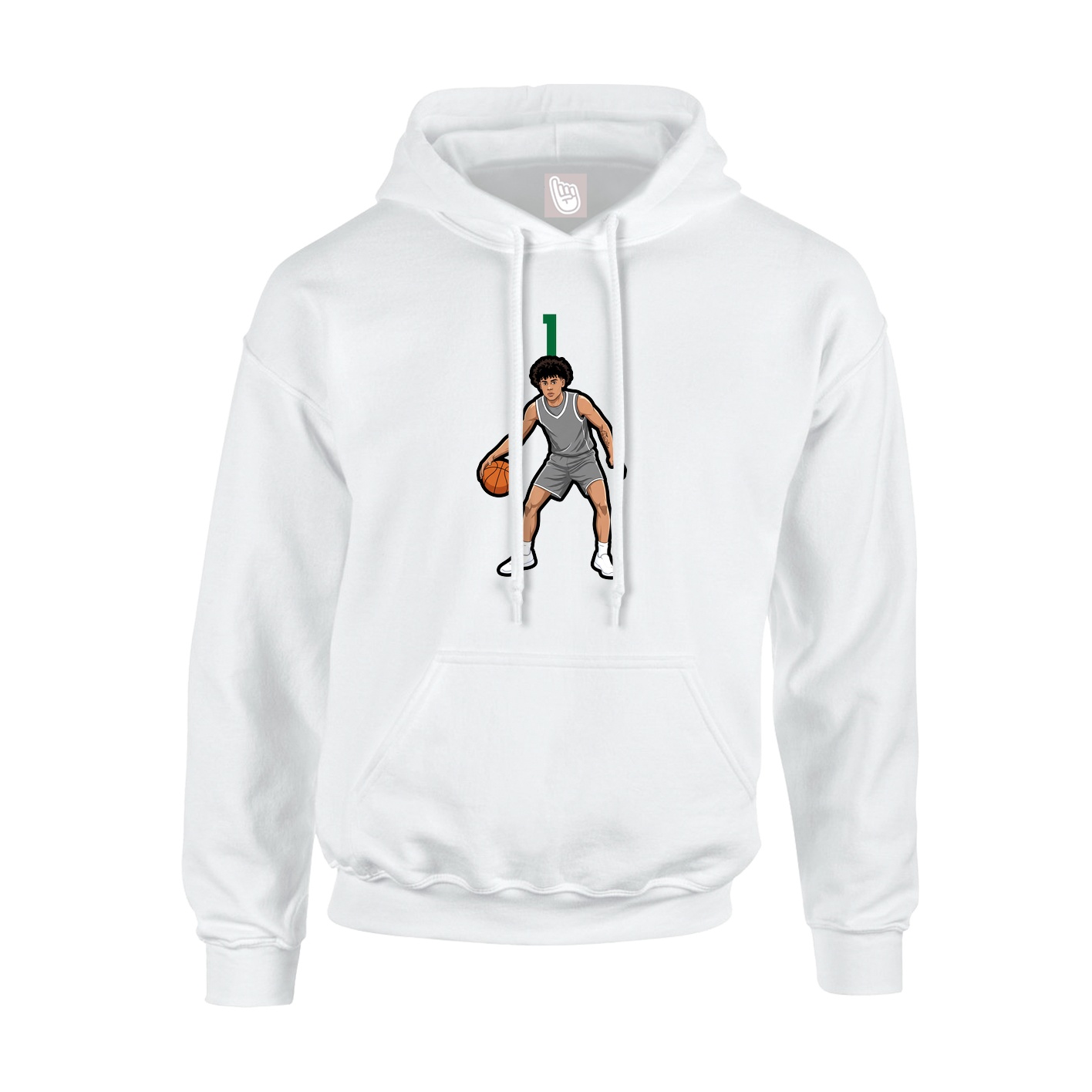 Hoodie — Number Top in White