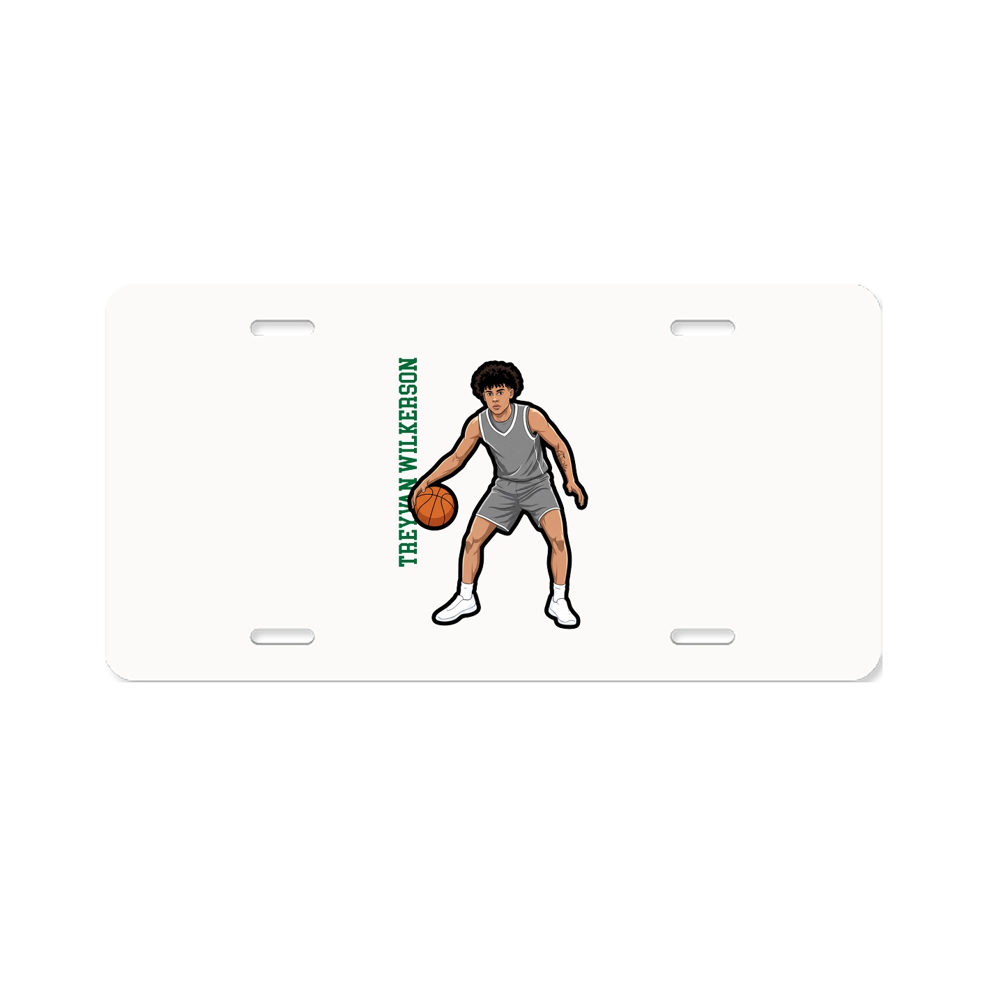 License Plate — Name Vertical in Classic