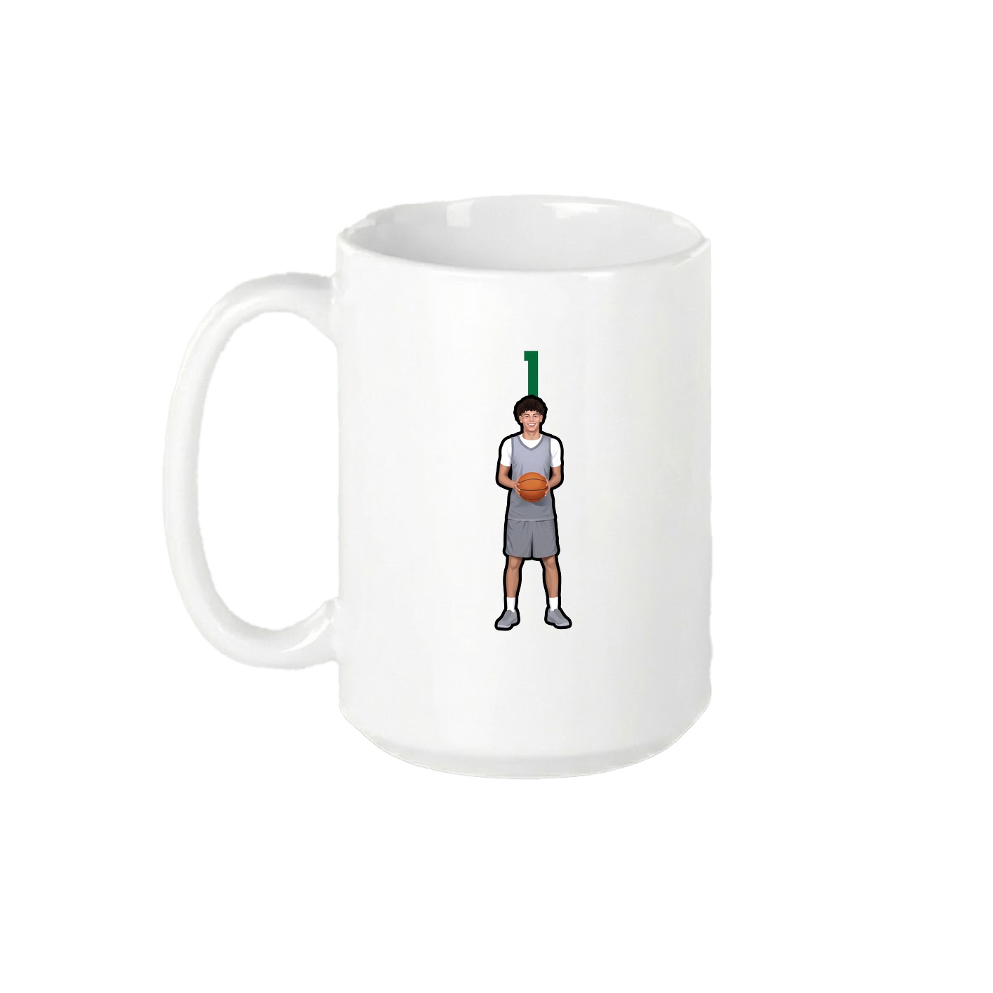 15oz Coffee Mug — Number Top in White