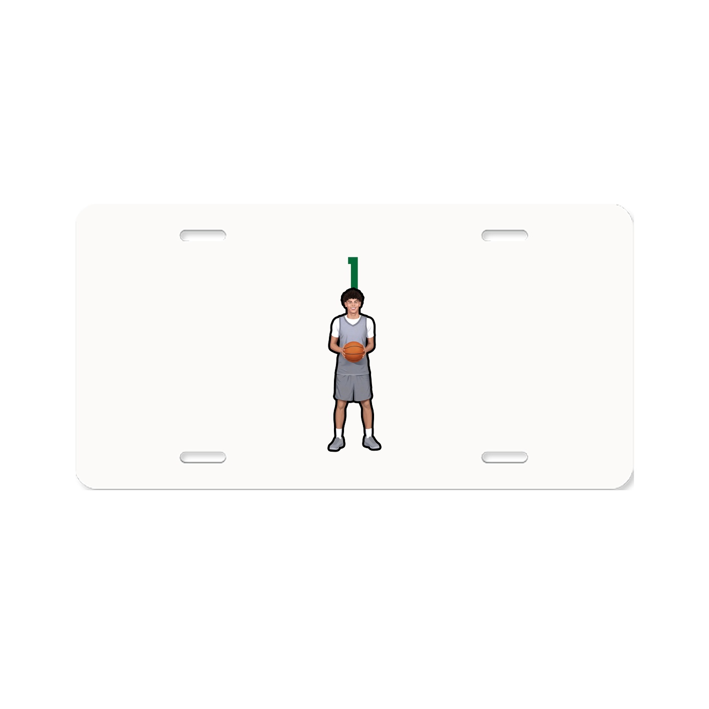 License Plate — Number Top in Classic