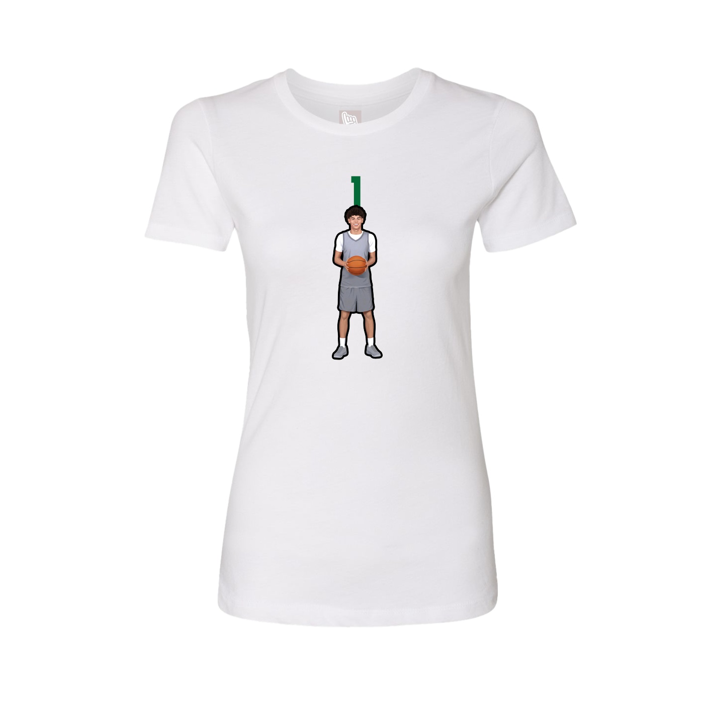 Fitted Women's Tee — Number Top in White