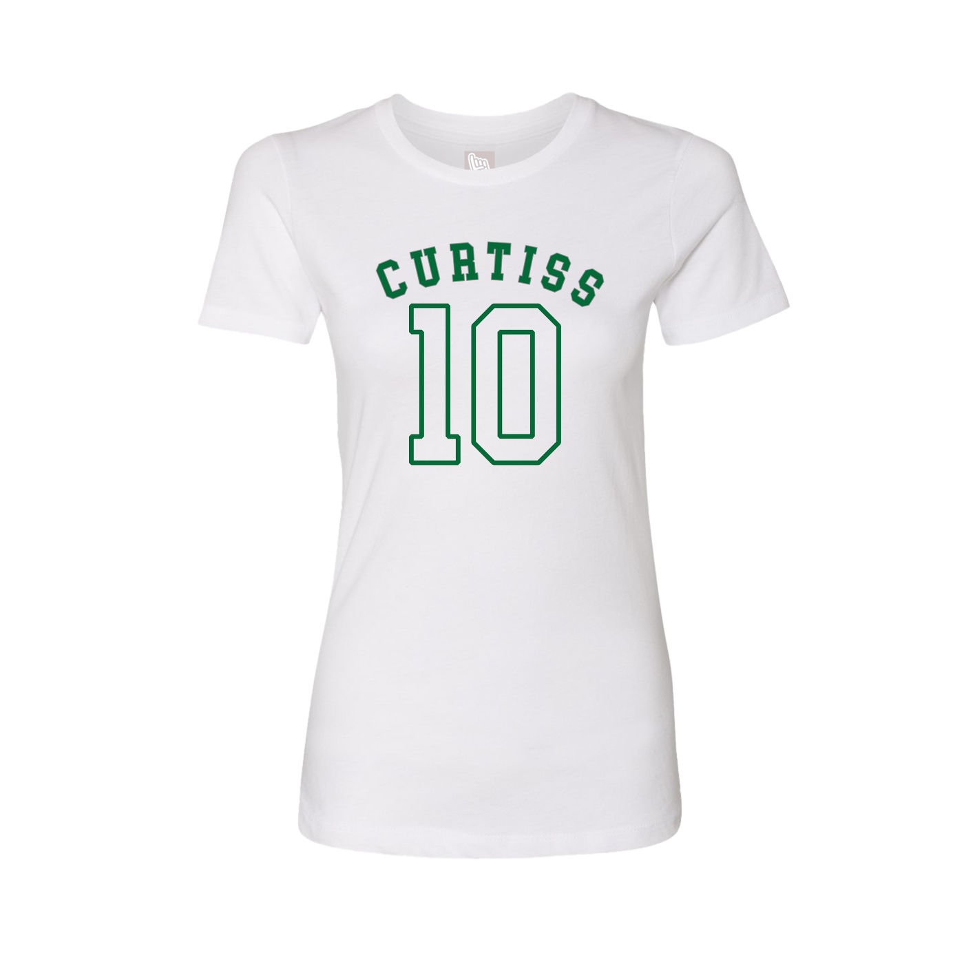 Fitted Women's Tee — Shirsey Arch in White
