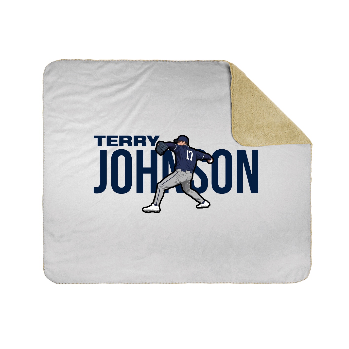 Throw Blanket — Player Name in White