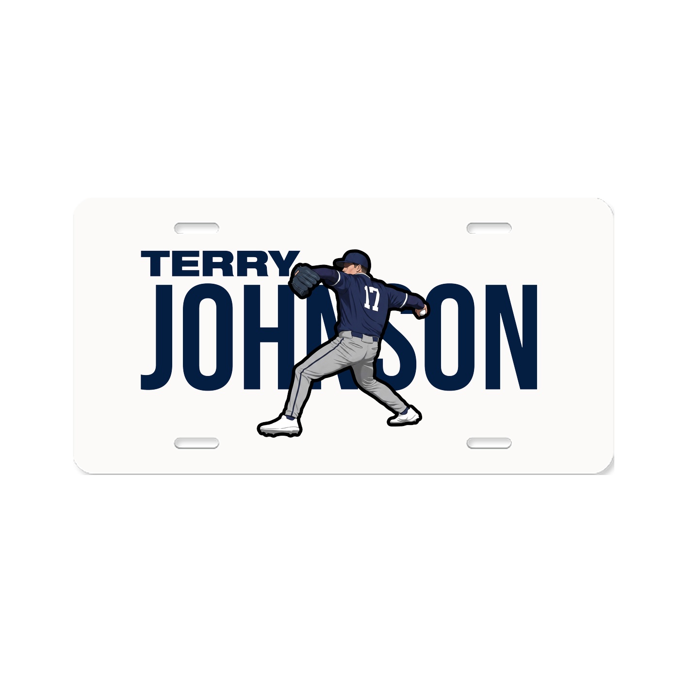 License Plate — Player Name in Classic