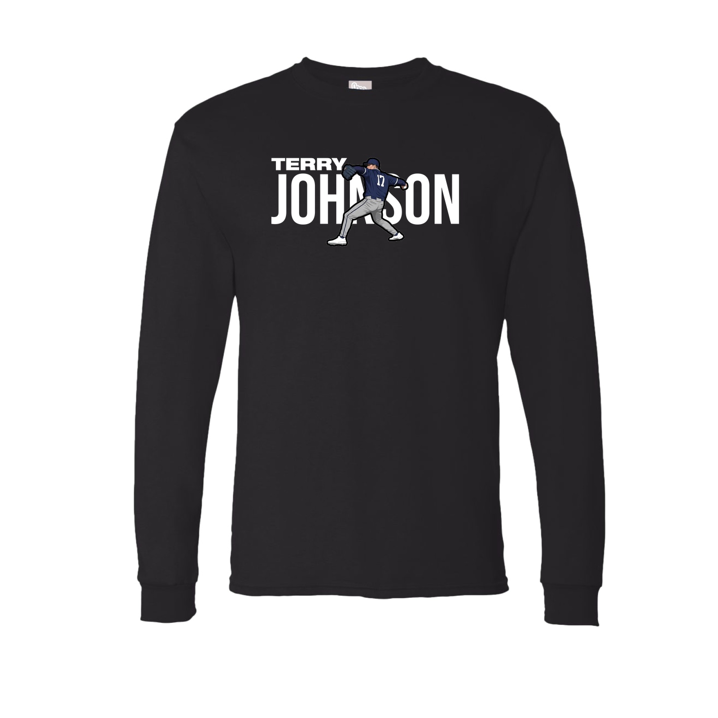 Long Sleeve Tee — Player Name in Black