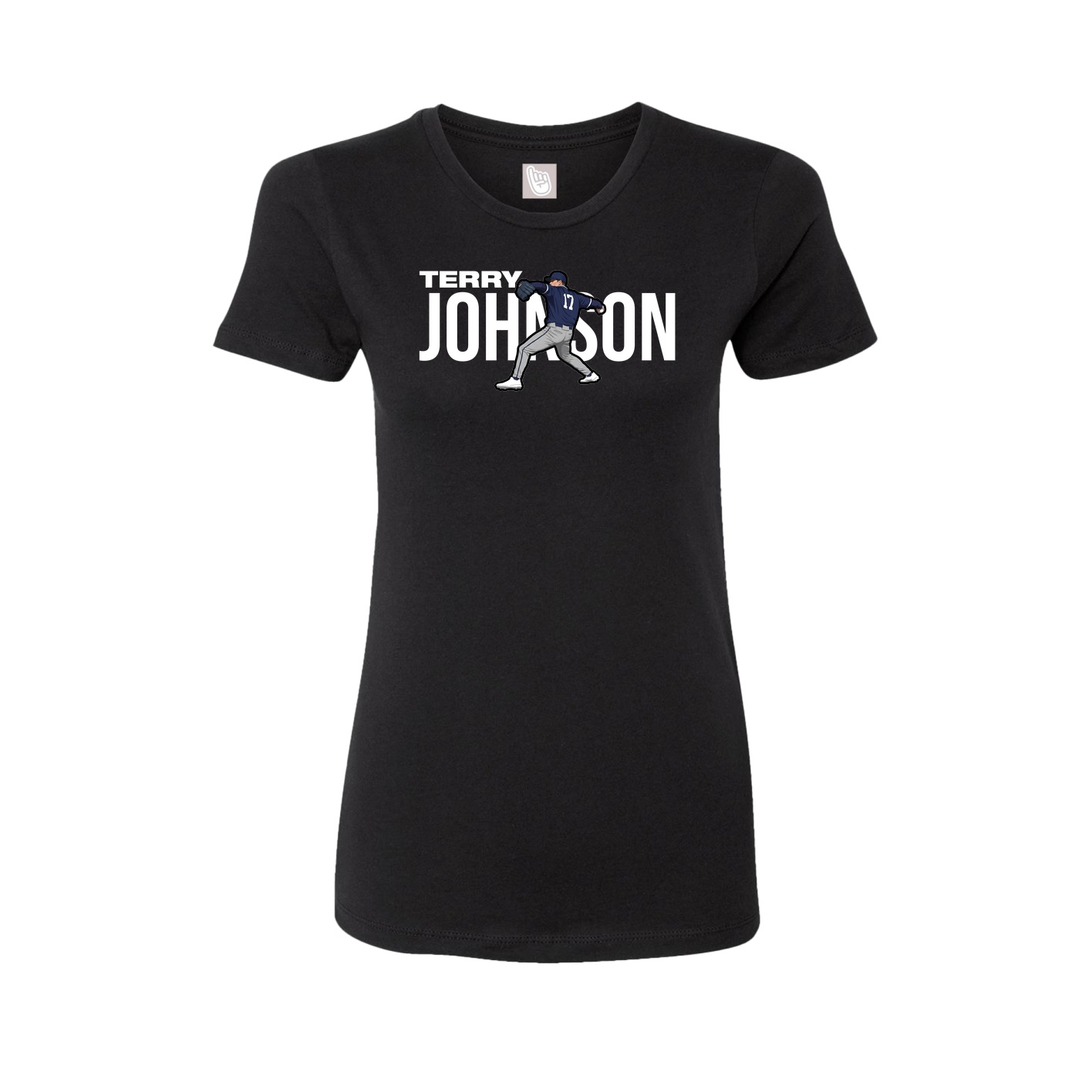 Fitted Women's Tee — Player Name in Black