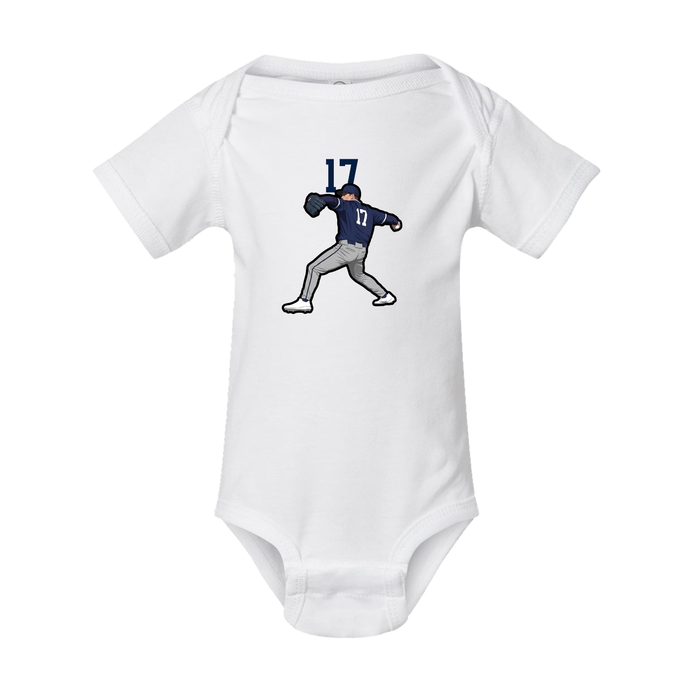 Baby Onesie — Number Top in White