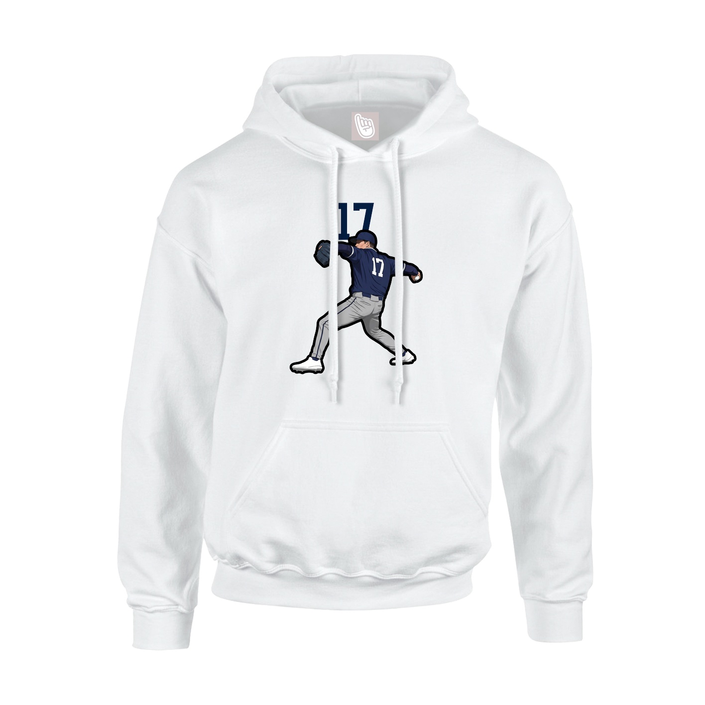 Hoodie — Number Top in White