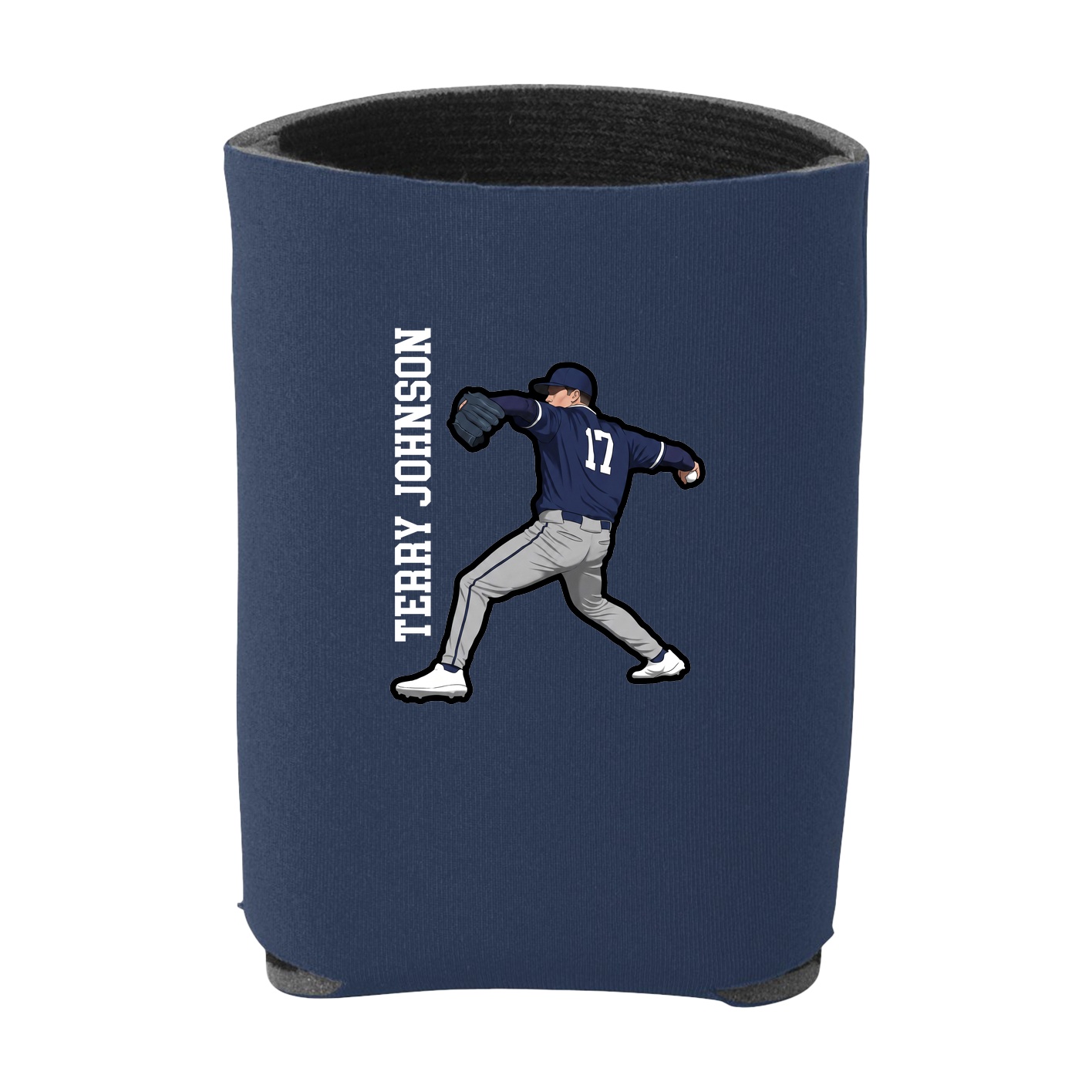 Can Holder — Name Vertical in Navy